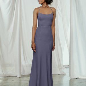 Amsale Taryn Dress in Slate - size 8L (Extra Length)